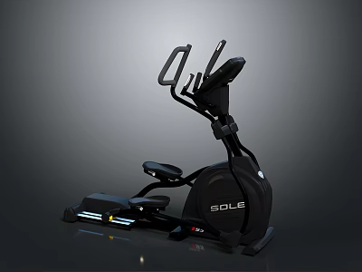 Modern SOLE Black Elliptical Trainer Home Fitness Equipment For Daily Use 3d model