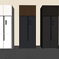 Modern Vertical Refrigerators in White Brown and Dark Gray with Sleek Design for Kitchen Use