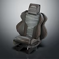 Modern Recliner Chair With Checkerboard Pattern Gray Padded Backrest And Armrests