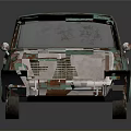 Rusty Turquoise Vintage Car With Weathered Body And Classic Design