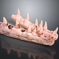 Prehistoric Animal Fossil With Spiked Bones And Ancient Skeletal Structure