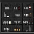 Wine Whisky Wine with Goblet Drinks 3d model