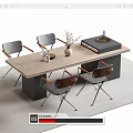 Sleek Modern Bar Counter with Wooden Top Gray Chairs Orange Armrests and Table Decor