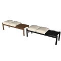 Modern Light Luxury Sofa Stool Bench 3d model