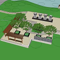 Waterfront Landscape Urban Design With Riverfront Layout Buildings Roads And Green Spaces
