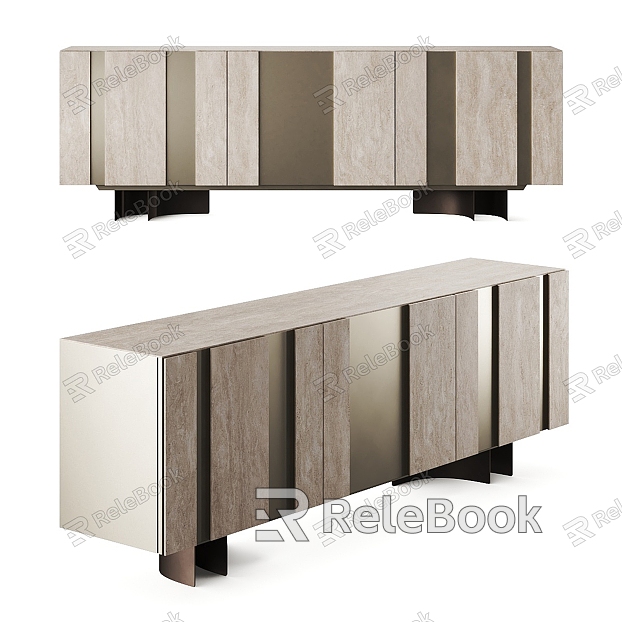 Cattelan Italia Metal Solid Wood Side Cabinet model