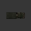 Vintage Military Green Truck With Canvas Cover And Six Wheels Design
