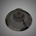 Traditional Bronze Bell In Public Facility With Decorative Patterns And Inscriptions