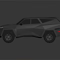 Futuristic Dark Blue SUV With Angular Geometric Exterior Design And Reflective Surface 3d model