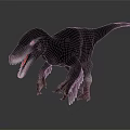 Realistic Prehistoric Dinosaur Character 3D Model With Feathered Limbs Open Mouth And Sharp Claws