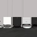 Modern Robot Vacuum Cleaners With Different Designs As Essential Household Appliances