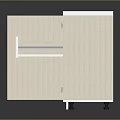 Minimalist White Storage Cabinet With Open Door Shelves And Drawers Interior Design