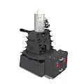 Military Tank Turret with Gun Barrel and Top Radar Equipment on Base Structure