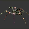 Robot Spider Robot Mecha Spider Science Fiction Spider Mechanical Spider Battery Spider Tower Defense 3d model