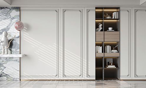 Modern Bookcase Decorative Cabinet Bookcase 3d model