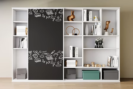Modern office decoration cabinet 3d model