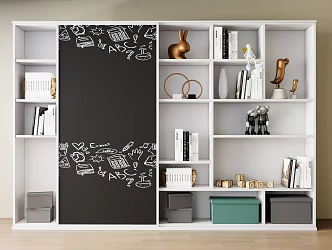 Modern office decoration cabinet 3d model