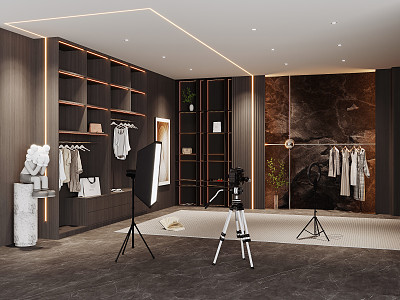 Modern Studio Clothing Store Studio 3d model