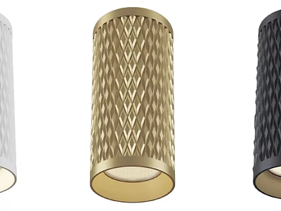 Stylish Modern Ceiling Lights with Diamond Pattern in Golden White Black Colors 3d model