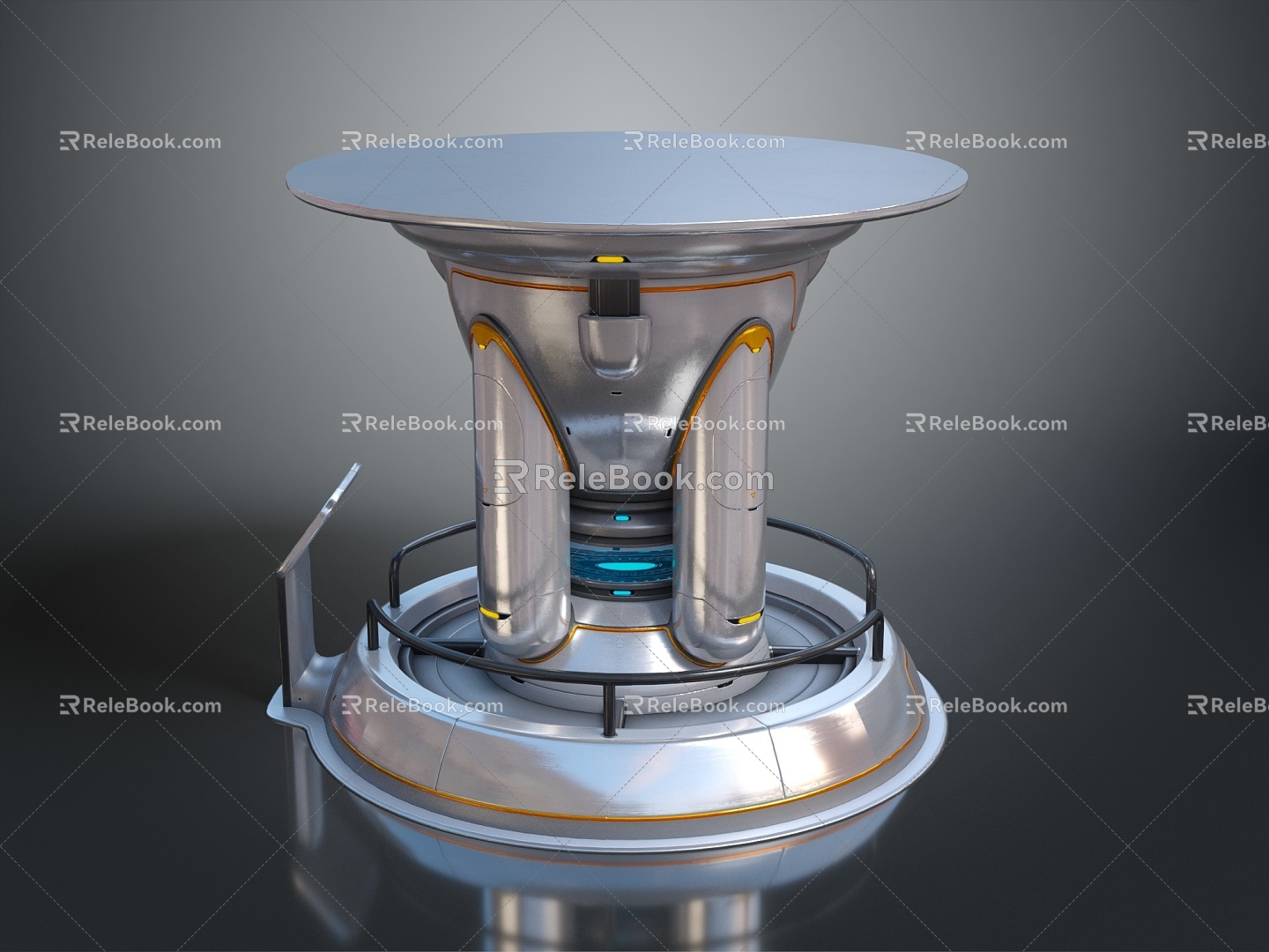 Sci-fi nuclear reactor Sci-fi items Sci-fi components High-tech components 3d model