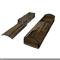 Traditional Wooden Water Transport Boats Featuring Rustic Design And Open Structure