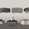 Modern Sofa Bench Sofa Bed End Stool Shoe Changing Stool 3d model