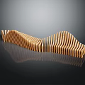 Modern Bench Creative Bench Creative Bench 3d model