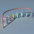 Outdoor Playground Equipment With Arched Frame And Colorful Hanging Rings