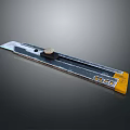 Tactical Weapon With Retractable Metal Blade Yellow Black Handle And Safety Lock