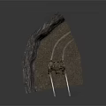 Futuristic Camouflage Tank With Mechanical Legs Firing Laser Beams In Mountain Terrain