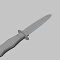 Military Tactical Knife Featuring Black Handle Golden Accents And Sharp Silver Blade