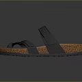 Casual Comfortable Sandals with Crisscross Straps Buckle Closure and Orange Cork Sole