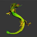 White Dragon 3D Model With Detailed Mythical Creature Design And Sleek Form On Dark Background