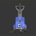 Portable Blue Electric Pressure Washer With Movable Wheels And Flexible Hose