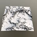 Majestic Snow Covered Mountain Terrain With Rocky Peaks And White Snow