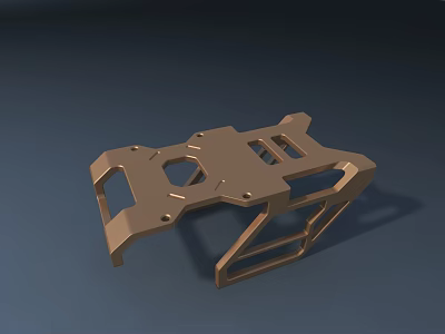 Metallic Sculpture Carving With Geometric Hollow Structure And Intricate Patterns 3d model