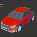 Audi A1 Red Compact Hatchback With Sleek Design And Silver Alloy Wheels