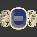 Elegant Gold Ring With Blue Sapphire Center Stone And Diamond Accents