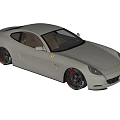 Silver Two Door Ferrari Sports Car With Sleek Design And Black Wheels