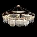 Unique Modern Chandelier Designs with Wave Petal Spiral Shapes Metal Glass and Crystal Elements