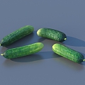 Cucumber Vegetables 3d model