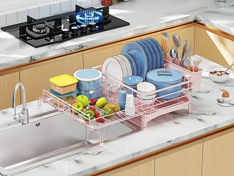 Modern Kitchen Dishes Fruit Lunch Box Cup Props Storage 3d model