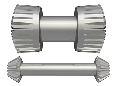 Heavy Duty Metal Gear Shafts With Double Ended Teeth For Hardware Tools 3d model