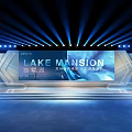 Modern Commercial Stage Equipment With Large Screens And Lighting Systems