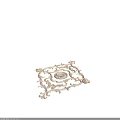 Elegant White Wall Decor With Intricate Carved Patterns And Circular Center Design 3d model