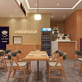 Huxiaopang Spicy Hot Pot Restaurant Interior With Dining Chairs Tables And Display Cabinets