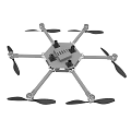 Hexacopter Drone With White Body Black Propellers And Hexagonal Frame Design