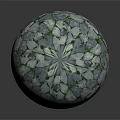 Gray Green Spherical Decorative Ornament with Stone Like Patchwork Pattern for Home Decor 3d model