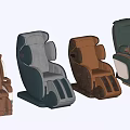 Modern Massage Chairs With Brown Gray Orange Green And Ergonomic Design