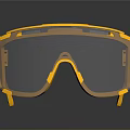 Protective Safety Goggles With Yellow Frame And Dark Impact Resistant Lenses